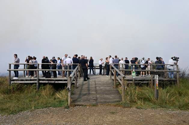 Fire in the Belgian High Fens JALHAY, BELGIUM - AUGUST 15 : An important fire has broken out in the Belgian High Fens on August 15, 2026 in Jalhay, Belgium, 15 08 2026 Jalhay Belgium  Copyright: xDhax