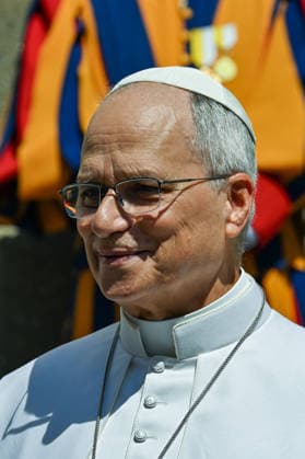 IPA87509255 - Italy, Castel Gandolfo, Vatican, August 15, 2026: Pope Leo XIV during the Angelus prayer at the entrance to the Apostolic Palace in Piazza della Libertà (Liberty Square) at the papal summer residence in Castel Gandolfo, southeast of Rome. Photo by ALESSIA GIULIANI Catholic Press Photo  Copyright: xALESSIAxGIULIANI xCPPx xALESSIAxGIULIANI xCPPx 87509255
