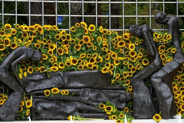 Den Haag, The Netherlands, 2026-08-15 18:04:27 THE HAGUE, 15-08-2026, Indies Monument On August 15, the Netherlands commemorates the end of the Second World War in the former Dutch East Indies. During the National Remembrance Day, the victims who perished due to war and violence in Asia are remembered. PHOTO: NLBeeld Patrick van Emst Credit: NL Beeld Patrick van Emst  Copyright: xx x