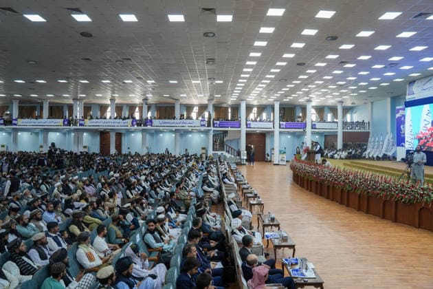 Taliban Fifth Anniversary Official Ceremony Kabul Afghanistan Taliban members and senior officials attend a ceremony at the Loya Jirga Tent to mark the fifth anniversary of their return to power in Kabul, Afghanistan, on August 15, 2026. The event commemorates the government s takeover following the withdrawal of United States forces. Kabul Kabul Afghanistan Copyright: xJavidxAshnax