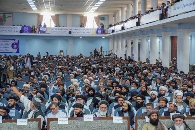 Taliban Fifth Anniversary Official Ceremony Kabul Afghanistan Taliban members and senior officials attend a ceremony at the Loya Jirga Tent to mark the fifth anniversary of their return to power in Kabul, Afghanistan, on August 15, 2026. The event commemorates the government s takeover following the withdrawal of United States forces. Kabul Kabul Afghanistan Copyright: xJavidxAshnax