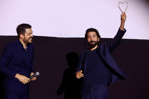Sarajevo, BiH, 150826. National Theater. The second evening of the 32nd Sarajevo Film Festival. In the photo: Diego Luna, winner of the Heart of Sarajevo, Photo: Antonio Balic CROPIX Copyright: xxAntonioxBalicx luna_sff8-150826