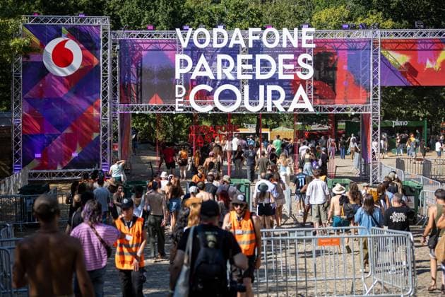August 15, 2026, Paredes De Coura, Braga, Portugal: Festivalgoers walk through the entrance area of Vodafone Paredes de Coura as they arrive for Patrick Watson™s performance on the main stage. Paredes De Coura Portugal - ZUMAs197 20260815_aaa_s197_204 Copyright: xDiogoxBaptistax