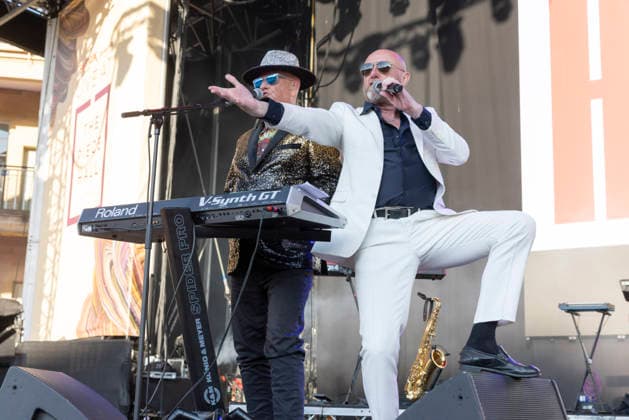 Heaven 17 perform at Halifax Piece Hall Martyn Ware and Glenn Gregory of English synth-pop band Heaven 17 performs at Piece Hall, Halifax, England, 15th August 2026, Credit:Mike Gray MIKE GRAY - B4227 Avalon  Copyright: xMikexGrayx xMIKExGRAYx-xB4227x xAvalonx 1123776950