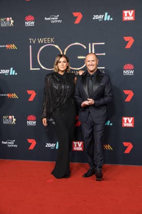 LOGIE AWARDS SYDNEY 2026, Kylie Gillies and Larry Emdur attends the red carpet during the 2026 Logie Awards at the Star in Sydney, Sunday, August 16, 2026. ( NO ARCHIVING Sydney New South Wales Australia  Copyright: xANNAxKUCERAx 20260816150120662013