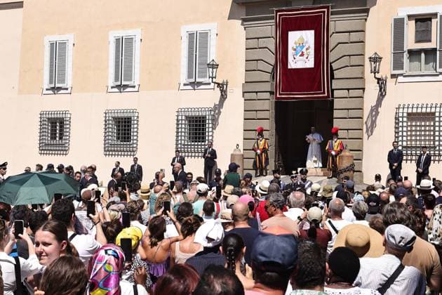August 16, 2026. Vatican City - POPE LEO XIV delivers Angelus prayer in Castel Gandolfo. EvandroInetti_via ZUMA Wire Castel Gandolfo - ZUMAi15_ 20260816_zaf_i15_026 Copyright: xEvandroxInettix