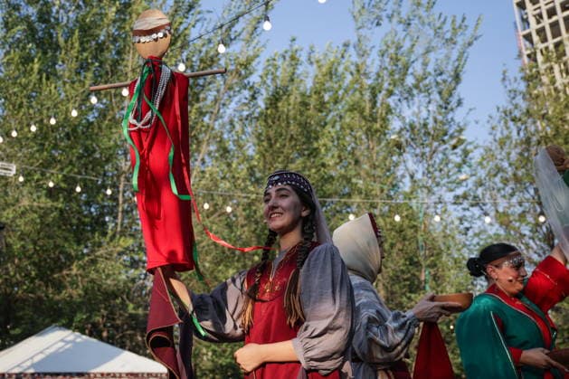 ARMENIA, YEREVAN - AUGUST 16, 2026: People take part in Yerevan Taraz Fest 2026, an annual festival promoting Armenian culture and traditional costumes. Alexander Patrin TASS  96253523