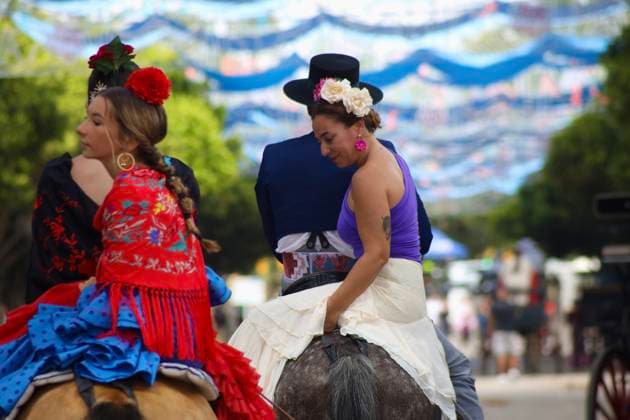 Scenes from the Málaga Fair: Horse-drawn carriages and horses parade through the Cortijo de Torres at the Málaga Fair. August 16, 2026, in Málaga, Andalusia, Spain. Locals and visitors enjoy the Málaga Fair at the fairgrounds. August 16, 2026, in Málaga, Andalusia, Málaga, Andalusia, Spain  Copyright: xÃlexxZeax 7716821