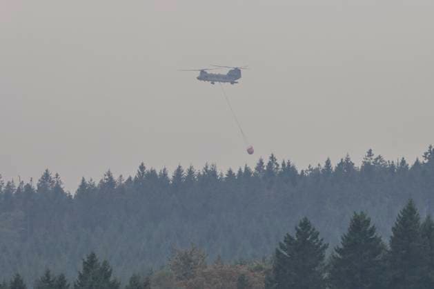 Fire in the Belgian High Fens JALHAY, BELGIUM - AUGUST 16 : A Boeng CH-47 Chinook Heloicopter in the air in Küchelscheid during an important fire that has broken out in the Belgian High Fens on August 16, 2026 in Jalhay, Belgium, 16 08 2026 Jalhay Belgium  Copyright: xDhax