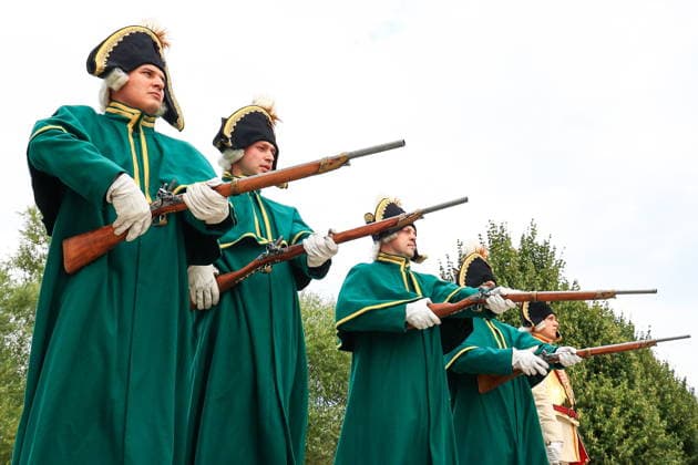 RUSSIA, MOSCOW - AUGUST 16, 2026: Participants in period costumes take part in a historical reenactment during the Tsaritsyno History Day festival at the Tsaritsyno Museum-Reserve. The event marks key moments from the summer of 1775, when Catherine the Great, the Empress of Russia, purchased the Chernaya Gryaz (future Tsaritsyno) estate, and the summer of 1787, when she visited the residence with her grandchildren during the 25th anniversary of her reign. Alyona Bzhakhova TASS  96253038