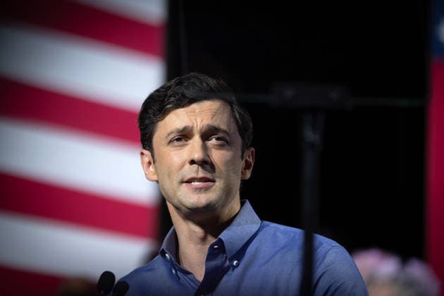 August 16, 2026, Atlanta, Georgia, USA: Sen. JON OSSOFF (D-GA) speaks to a capacity crowd at a rally in Atlanta Sunday, where he condemned Republican opponent Mike Collins over what Ossoff described as his Ã¢â‚¬oeclose tiesÃ¢â‚¬Â to white nationalism and white supremacists, including his alleged association with a neo-Nazi propagandist. Recent polls show Ossoff leading Collins by 9 points. Atlanta USA - ZUMAn03_ 20260816_zaf_n03_003 Copyright: xRobinxRaynex