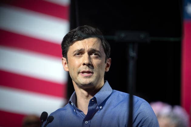August 16, 2026, Atlanta, Georgia, USA: Sen. JON OSSOFF (D-GA) speaks to a capacity crowd at a rally in Atlanta Sunday, where he condemned Republican opponent Mike Collins over what Ossoff described as his Ã¢â‚¬oeclose tiesÃ¢â‚¬Â to white nationalism and white supremacists, including his alleged association with a neo-Nazi propagandist. Recent polls show Ossoff leading Collins by 9 points. Atlanta USA  - ZUMAn03_ 20260816_zaf_n03_004 Copyright: xRobinxRaynex