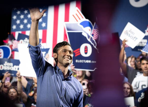 August 16, 2026, Atlanta, Georgia, USA: Sen. JON OSSOFF (D-GA) speaks to a capacity crowd at a rally in Atlanta Sunday, where he condemned Republican opponent Mike Collins over what Ossoff described as his Ã¢â‚¬oeclose tiesÃ¢â‚¬Â to white nationalism and white supremacists, including his alleged association with a neo-Nazi propagandist. Recent polls show Ossoff leading Collins by 9 points. Atlanta USA - ZUMAn03_ 20260816_zaf_n03_013 Copyright: xRobinxRaynex
