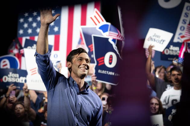 August 16, 2026, Atlanta, Georgia, USA: Sen. JON OSSOFF (D-GA) speaks to a capacity crowd at a rally in Atlanta Sunday, where he condemned Republican opponent Mike Collins over what Ossoff described as his Ã¢â‚¬oeclose tiesÃ¢â‚¬Â? to white nationalism and white supremacists, including his alleged association with a neo-Nazi propagandist. Recent polls show Ossoff leading Collins by 9 points. Atlanta USA - ZUMAn03_ 20260816_zaf_n03_014 Copyright: xRobinxRaynex