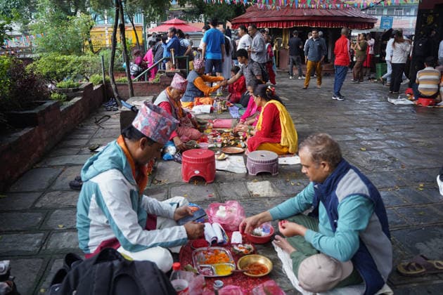 August 17, 2026, Kathmandu, Bagmati, Nepal: The Naag Panchami festival is being celebrated today with traditional worship and offerings to serpents. Observed annually on the fifth day of the bright fortnight of the month of Shrawan, this festival involves pasting images of serpents on the main entrance of homes and visiting serpent ponds (Naagdah) for worship. Kathmandu Nepal - ZUMAa308 20260817_znp_a308_012 Copyright: xChandraxBahadurxAlex
