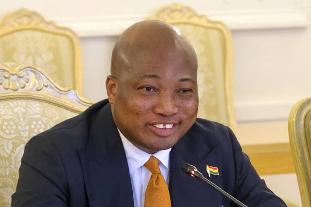 RUSSIA, MOSCOW - AUGUST 17, 2026: Samuel Okudzeto Ablakwa, Foreign Minister of Ghana, attends a bilateral meeting with his counterpart Sergei Lavrov of Russia at the Reception House of the Russian Foreign Ministry. Sergei Karpukhin TASS  96296725
