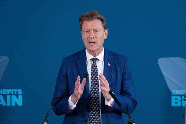 August 17, 2026, London, England, United Kingdom: RICHARD TICE, deputy leader of Reform UK and the party s Business, Trade and Energy spokesperson, speaks during a Reform UK press conference in Westminster, London. London United Kingdom - ZUMAk172 20260817_zip_k172_016 Copyright: xThomasxKrychx