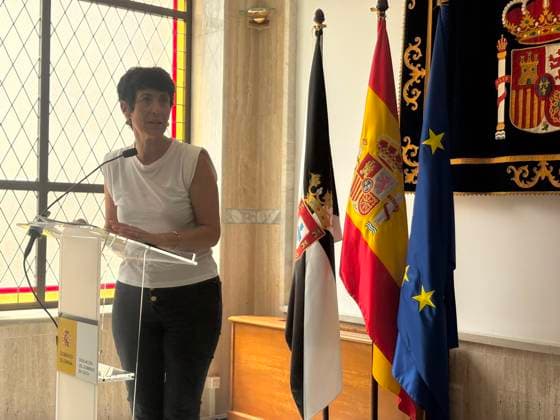 Elma Saiz Visits Ceuta to Assess the Humanitarian Situation Elma Saiz, Minister of Inclusion, Social Security, and Migration, speaks to the media at the Assembly Palace on August 17, 2026, in Ceuta, Spain. The meeting is being held to assess the humanitarian situation, evaluate its progress, and address the city’s needs. AUGUST 17, 2026 Gabriela Sardá Nún Ceuta Ceuta, Spain  Copyright: xGabrielaxSardaxNunezx 7718641