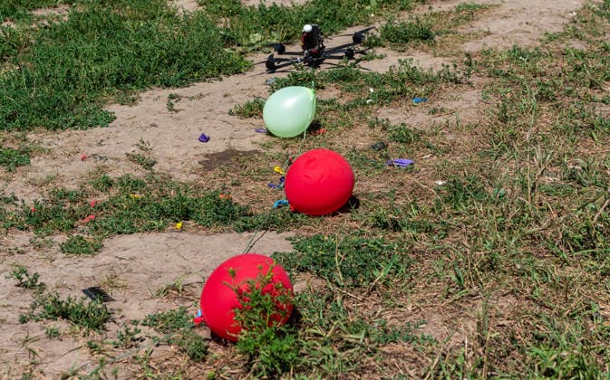 Khartiia brigade trains to counter FPV drones on Ukraine s frontline KHARKIV OBLAST, UKRAINE - AUGUST 17: Members of the air defense unit of the Khartiia Brigade demonstrate training against FPV drones in Kharkiv Oblast, Ukraine, on August 17, 2026. Soldiers attach balloons to FPV drones and practice shooting them down during the exercise. The training aims to improve the ability of air defense and infantry personnel to counter FPV drones in real combat situations along the front lines. Carlo Bravo Anadolu Kharkiv Ukraine. Editorial use only. Please get in touch for any other usage.  Copyright: x2026xAnadoluxCarloxBravox