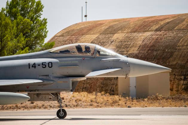The Eurofighters that participated in the multinational exercise Pitch Black 26 held in Australia are returning to Albacete. The personnel and the six Eurofighters from the 14th Wing that participated in the multinational exercise Pitch Black 26 are returning to Albacete Air Base, on August 17, 2026, in Albacete, Castilla-La Mancha, Spain. Pitch Black 26 was a multinational air exercise held in northern Australia from July 20 to August 7, focusing on high-intensity combat maneuvers and joint missions. Spain participated with six Eurofighters and support aircraft, alongside forces from 21 countries, to strengthen operational coordination among allies. AUGUST 17, 2026 Víctor Ferná Albacete, Castile-La Mancha Albacete, Castile-La Mancha,  Copyright: xVictorxFernandezx 7718784