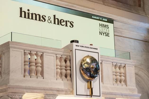 August 17, 2026, New York, New York, USA: Hims & Hers Health, Inc rings the opening bell at NYSE in New York, NY on August 17, 2026. Market at NYSE opened slightly low for both DOW Jones Industrial and S&P 500 amid uncertainty on price of commodities and overall political events in the US and around the world. New York USA  - ZUMAr339 20260817_znp_r339_001 Copyright: xLevxRadinx