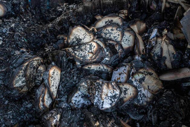 Aftermath Of A Russian Ballistic Missile Strike On Ukraine s Largest Book Market In Ukraine Burned books are seen following a fire at Ukraine s largest book market, caused by a Russian ballistic missile attack on Kyiv overnight on August 16, 2026. Kyiv Ukraine  Copyright: xMaxymxMarusenkox originalFilename: musiienko-notitle260817_np5jz.jpg