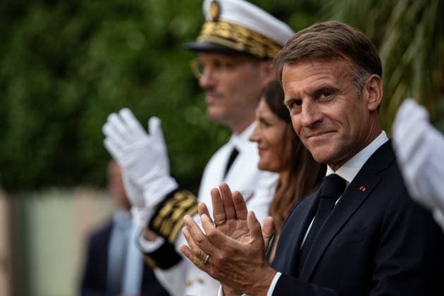 Liberation Ceremony in Bormes-les-Mimosas PHOTOPQR NICE MATIN Camille Dodet Bormes-les-Mimosas Bormes-les-Mimosas August 18, 2026 Photo PQR Camille Dodet Var Matin August 17, 2026 Bormes-les-Mimosas Final Liberation Ceremony in Bormes-les-Mimosas for President of the Republic Emmanuel Macron Photo PQR Camille Dodet Var Matin August 17, 2026 Bormes-les-Mimosas Final Liberation Ceremony in Bormes-les-Mimosas for President of the Republic Emmanuel Macron French President Emmanuel Macron during a ceremony commemorating the 82nd anniversary of the Allied Operation Dragoon landings in Provence and the liberation of the village of Bormes-les-Mimosas during World War II, in Bormes-les-Mimosas, southeastern France, on August 17, 2026, Bormes-les-Mi  Copyright: xPHOTOPQR NICExMATIN MAXPPPxCamillexDodetx 20260817NIM4292 20260817NIM4292