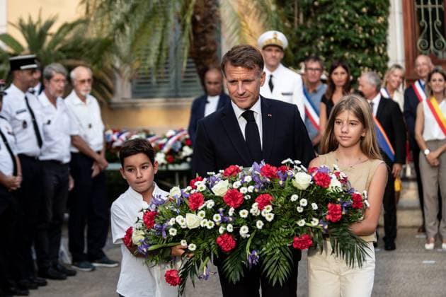 Liberation Ceremony in Bormes-les-Mimosas PHOTOPQR NICE MATIN Camille Dodet Bormes-les-Mimosas Bormes-les-Mimosas August 18, 2026 Photo PQR Camille Dodet Var Matin August 17, 2026 Bormes-les-Mimosas Final Liberation Ceremony in Bormes-les-Mimosas for President of the Republic Emmanuel Macron Photo PQR Camille Dodet Var Matin August 17, 2026 Bormes-les-Mimosas Final Liberation Ceremony in Bormes-les-Mimosas for President of the Republic Emmanuel Macron French President Emmanuel Macron during a ceremony commemorating the 82nd anniversary of the Allied Operation Dragoon landings in Provence and the liberation of the village of Bormes-les-Mimosas during World War II, in Bormes-les-Mimosas, southeastern France, on August 17, 2026, Bormes-les-Mi  Copyright: xPHOTOPQR NICExMATIN MAXPPPxCamillexDodetx 20260817NIM4293 20260817NIM4293