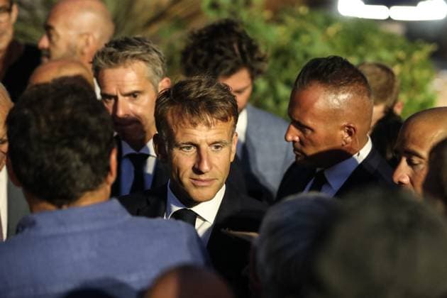 Liberation Ceremony in Bormes-les-Mimosas PHOTOPQR NICE MATIN Camille Dodet Bormes-les-Mimosas Bormes-les-Mimosas August 18, 2026 Photo PQR Camille Dodet Var Matin August 17, 2026 Bormes-les-Mimosas Final Liberation Ceremony in Bormes-les-Mimosas for President of the Republic Emmanuel Macron Photo PQR Camille Dodet Var Matin August 17, 2026 Bormes-les-Mimosas Final Liberation Ceremony in Bormes-les-Mimosas for the President of the Republic Emmanuel Macron French President Emmanuel Macron during a ceremony commemorating the 82nd anniversary of the Allied Operation Dragoon landings in Provence and the liberation of the village of Bormes-les-Mimosas during World War II, in Bormes-les-Mimosas, southeastern France, on August 17, 2026, Bormes-le  Copyright: xPHOTOPQR NICExMATIN MAXPPPxCamillexDodetx 20260817NIM4302 20260817NIM4302