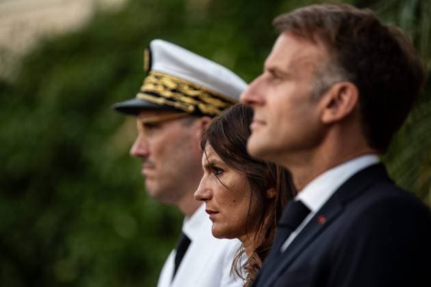 Liberation Ceremony in Bormes-les-Mimosas PHOTOPQR NICE MATIN Camille Dodet Bormes-les-Mimosas Bormes-les-Mimosas August 18, 2026 Photo PQR Camille Dodet Var Matin August 17, 2026 Bormes-les-Mimosas Final Liberation Ceremony in Bormes-les-Mimosas for President of the Republic Emmanuel Macron Photo by PQR, Camille Dodet, Var Matin, August 17, 2026, Bormes-les-Mimosas Final Liberation Ceremony in Bormes-les-Mimosas for President of the Republic Emmanuel Macron In the photo: Alice Rufo French President Emmanuel Macron during a ceremony commemorating the 82nd anniversary of the Allied Operation Dragoon landings in Provence and the liberation of the village of Bormes-les-Mimosas during World War II, in Bormes-les-Mimosas, southeastern France, o  Copyright: xPHOTOPQR NICExMATIN MAXPPPxCamillexDodetx 20260817NIM4307 20260817NIM4307