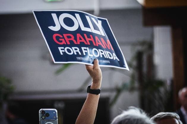 August 17, 2026, Tampa, Florida, USA: Democratic gubernatorial candidate DAVID JOLLY holds a final primary campaign rally at 1920 in Historic Ybor City just one day ahead of the elections in what will decide the Democratic nominee for the governors race. Tampa USA - ZUMAd256 20260817_znp_d256_044 Copyright: xDavexDeckerx