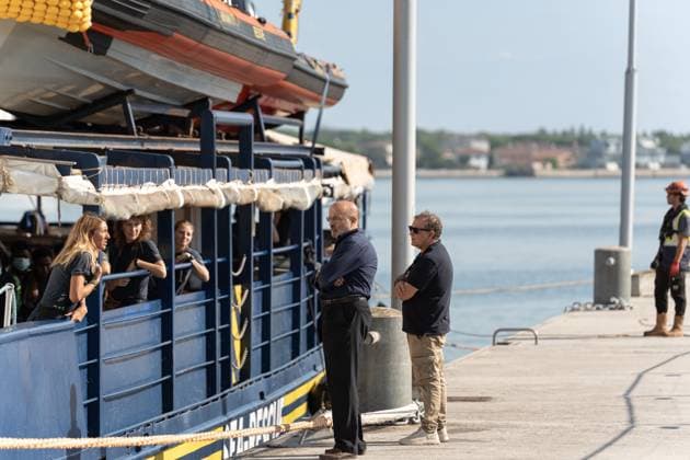 Humanity 1 arrives in Ravenna with 73 migrants rescued in Mediterranean RAVENNA, ITALY AUGUST 18, 2026: The Humanity 1, a search-and-rescue vessel operated by German NGO SOS Humanity, arrives at the port of Ravenna, Italy, on August 18, 2026, carrying 73 migrants rescued in the central Mediterranean between Malta and Lampedusa. According to SOS Humanity, those rescued include 17 minors and five women. Italian authorities designated Ravenna as the vessel s port of disembarkation. The arrival marks the city s 28th migrant disembarkation since December 2022 and its fourth in 2026. Ravenna Italy Copyright: x xSilviaxCasadeix xJNAxPressx