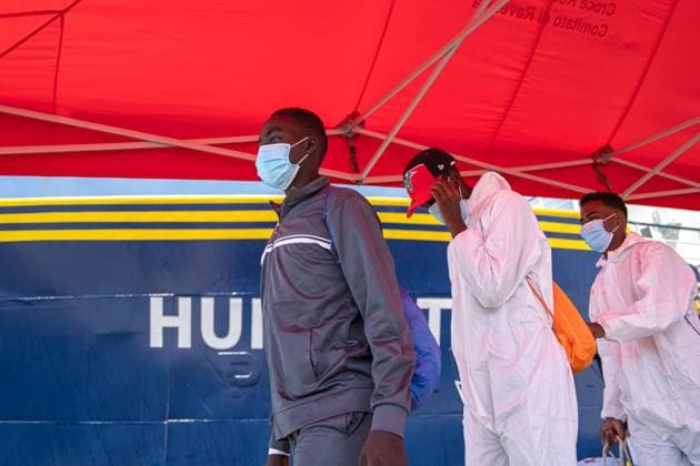 Humanity 1 arrives in Ravenna with 73 migrants rescued in Mediterranean RAVENNA, ITALY AUGUST 18, 2026: The Humanity 1, a search-and-rescue vessel operated by German NGO SOS Humanity, arrives at the port of Ravenna, Italy, on August 18, 2026, carrying 73 migrants rescued in the central Mediterranean between Malta and Lampedusa. According to SOS Humanity, those rescued include 17 minors and five women. Italian authorities designated Ravenna as the vessel s port of disembarkation. The arrival marks the city s 28th migrant disembarkation since December 2022 and its fourth in 2026. Ravenna Italy Copyright: x xSilviaxCasadeix xJNAxPressx