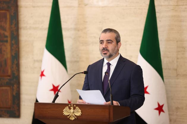 Asaad Hassan al-Shaibani - Mariano Grossi joint press conference in Damascus DAMASCUS, SYRIA - AUGUST 18: Syrian Foreign Minister Asaad Hassan al-Shaibani and International Atomic Energy Agency (IAEA) Director General Rafael Mariano Grossi (not seen) hold a joint press conference in Damascus, Syria on August 18, 2026. Izz Aldien Alqasem Anadolu Damascus Syria. Editorial use only. Please get in touch for any other usage.  Copyright: x2026xAnadoluxIzzxAldienxAlqasemx