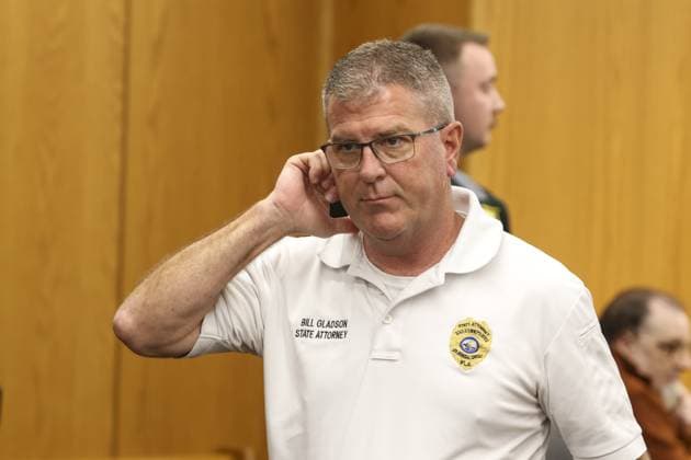 August 18, 2026, Brooksville, Florida, USA: State Attorney Bill Gladson attends the trial of Jeffrey Crum on Tuesday, Aug. 18, 2026, at the Hernando County Courthouse in Brooksville. Brooksville USA - ZUMAs70_ 20260818_zan_s70_067 Copyright: xDouglasxR.xCliffordx