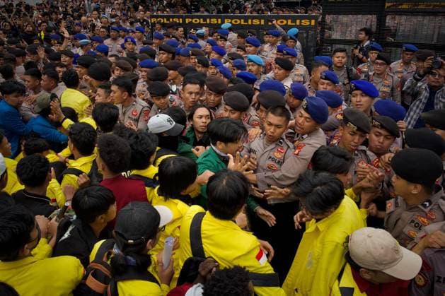 August 18, 2026, Jakarta, Indonesia: JAKARTA, INDONESIA Ã¢â‚¬ AUGUST 18, 2026: Students from the University of Indonesia take part in a protest in Jakarta, Indonesia, on August 18, 2026, one day after the country marked the 81st anniversary of its independence. The demonstration called for a reassessment of the meaning of independence in contemporary Indonesia. Jakarta Indonesia - ZUMAq101 20260818_zna_q101_128 Copyright: xEdsahxSetiawanx
