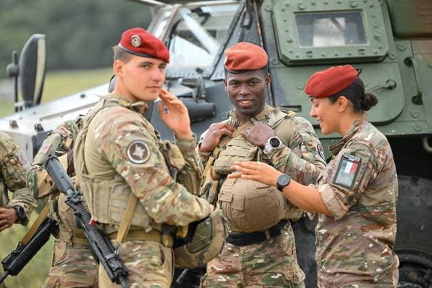 NATO Eagle Spearhead exercise in Romania CINCU, ROMANIA - AUGUST 18: Servicemen in action during the NATO Eagle Spearhead exercise, at the Getica National Training Center in Cincu, Brasov county, Romania, 18 August, 2026. Alex Nicodim Anadolu Cincu Romania. Editorial use only. Please get in touch for any other usage.  Copyright: x2026xAnadoluxAlexxNicodimx