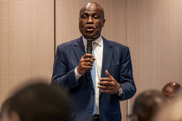 Martin Madidi Fayulu pictured during a press conference, in Brussels, on Tuesday 18 August 2026. Martin Madidi Fayulu is a politician from the Democratic Republic of the Congo (DRC). He leads the opposition party ECiDÃ .  EMILExWINDAL 183704368