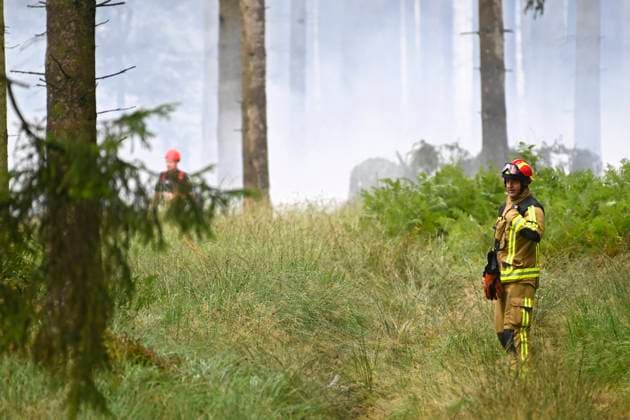 Fire in the Belgian High Fens 18 08 2026 FAGNES, BELGIUM - AUGUST 18 : Fire in the Belgian High Fens «The worst fire in Belgium s history» on August 18, 2026 in Fagnes, Belgium, 18 08 2026 Hautes Fagnes Belgium  Copyright: xDidierxLebrunx