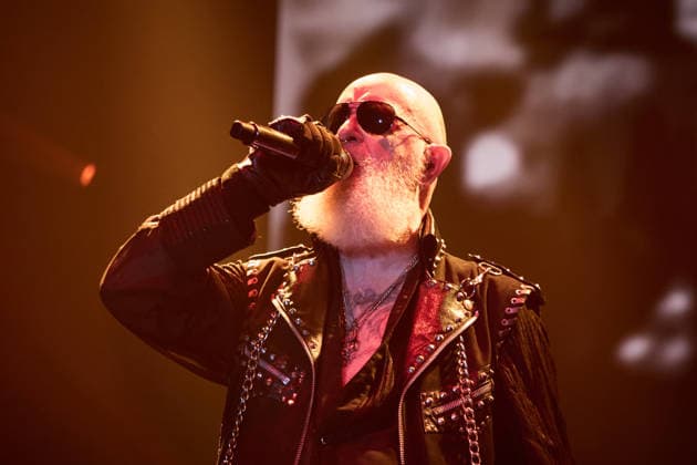 Judas Priest Concert in Pamplona The band Judas Priest during their concert at the Navarra Arena on August 18, 2026, in Pamplona, Navarra, Spain. Judas Priest is a British heavy metal band, formed in Birmingham in the late 1960s and considered one of the genre’s seminal groups. Their sound combines Rob Halford’s high-pitched, powerful vocals with dual guitars, distinctive riffs, and a leather-and-motorcycle aesthetic that helped define the iconography of heavy metal in Spain  Copyright: xEduardoxSanzx 7720236
