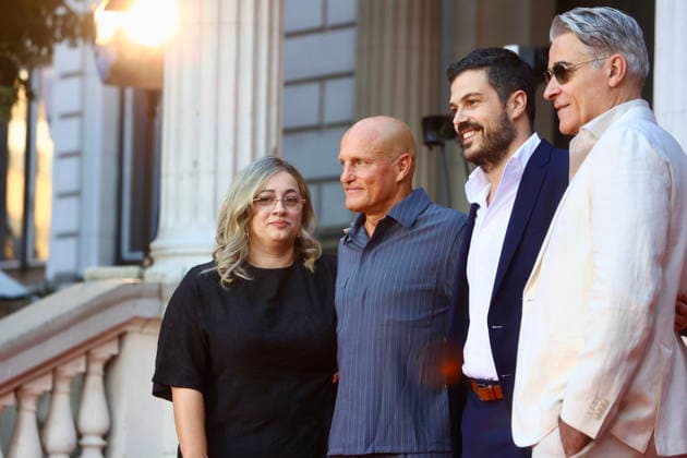 Sarajevo, BiH, 180826. National Theater. Actor Woody Harrelson with Emira Nusevic, Jovan Marjanovic and Goran Visnjic on the Red Carpet of the fifth evening of the 32nd Sarajevo Film Festival. Photo: Antonio Balic CROPIX Copyright: xxAntonioxBalicx xCROPIXx sff_harrelson12-180826