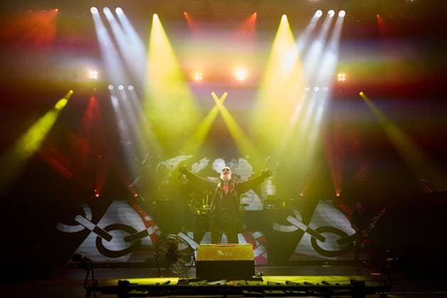 August 18, 2026, Pamplona, Spain: PAMPLONA, SPAIN, AUGUST 18, 2026: Judas Priest performs at Navarra Arena in Pamplona as part of the legendary British heavy metal band s two-date tour in Spain. Led by vocalist Rob Halford, the band performs songs from a career spanning more than five decades, cementing its status as one of the most influential acts in heavy metal history. Pamplona Spain - ZUMAq101 20260818_zna_q101_157 Copyright: xUnaixBeroizx