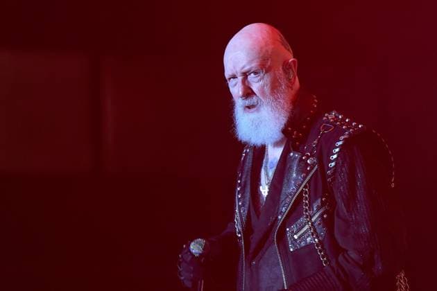 August 18, 2026, Pamplona, Spain: PAMPLONA, SPAIN, AUGUST 18, 2026: Judas Priest performs at Navarra Arena in Pamplona as part of the legendary British heavy metal band s two-date tour in Spain. Led by vocalist Rob Halford, the band performs songs from a career spanning more than five decades, cementing its status as one of the most influential acts in heavy metal history. Pamplona Spain - ZUMAq101 20260818_zna_q101_156 Copyright: xUnaixBeroizx