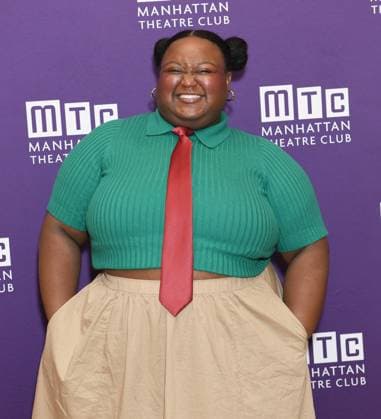 Erin Morton at the press conference for SCHOOL GIRLS; OR, THE AFRICAN MEAN GIRLS PLAY Press Meet & Greet, Manhattan Theatre Club Studios, New York, NY, August 17, 2026. Photo By: Quoin Pics Everett Collection SCHOOL GIRLS; OR, THE AFRICAN MEAN GIRLS PLAY Press Meet & Greet PUBLICATIONXNOTxINxCANxCHNxFRAxITAxJPNxNORxPOLxRUSxESPxUKxUSA