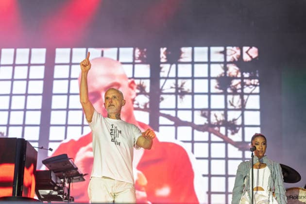 Konzert von Moby auf dem Kunst!Rasen Bonn - 18.08.26 Der US-amerikanische Elektronikmusiker Moby (Richard Melville Hall) beim Open-Air-Live-Auftritt auf dem Kunst!Rasen Bonn. Bonn Gronau Nordrhein-Westfalen Deutschland *** Moby concert at Kunst Rasen Bonn on August 18, 2026. American electronic musician Moby (Richard Melville Hall) performing live at an open-air concert at Kunst Rasen Bonn in Bonn, Gronau, North Rhine-Westphalia, Germany Copyright: xMarcxJohnx