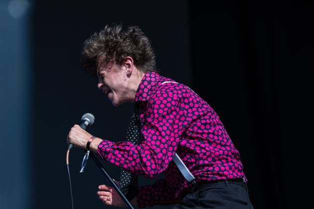 August 18, 2026, Vilar De Mouros, Portugal: British singer Tom A. Smith performs during the opening concert of Vilar de Mouros Festival 2026. Opening day of the Vilar de Mouros Festival 2026, including the surrounding area, the historic Roman bridge, festivalgoers arriving and relaxing near the river, local restaurants, security presence, and the first band performing on stage. Vilar de Mouros is one of the oldest music festivals in Portugal, often described as the country™s Woodstock. Vilar De Mouros Portugal - ZUMAs197 20260818_aaa_s197_071 Copyright: xDiogoxBaptistax