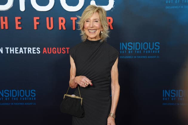 Actress Lin Shaye poses on the red carpet for the movie ‘Insidious: Out of the Further’ in Los Angeles, USA, 18 August 2026. Insidious: Out of the Further Red Carpet Event in Los Angeles !ACHTUNG: NUR REDAKTIONELLE NUTZUNG!  Copyright: xOmarxAlonsox AME412 20260819-55021175440_1