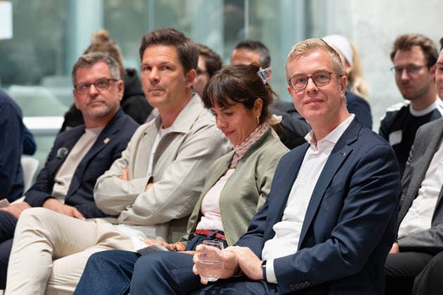 Berlin,18.08.2026,Bitkom Policy Pitch zur Abgeordnetenhauswahl 2026 im Delta Campus Neukölln.Werner Graf,Steffen Krach,Elif Eralp,Stefan Evers *** Berlin, August 18, 2026, Bitkom Policy Pitch for the 2026 House of Representatives election at Delta Campus Neukölln: Werner Graf, Steffen Krach, Elif Eralp, Stefan Evers