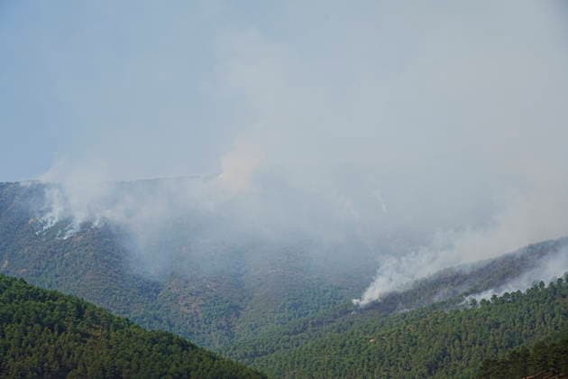 About 700 people remain evacuated due to the fire in Pinofranqueado, Cáceres, which has burned 1,600 hectares. View of the smoke caused by the fire in Pinofranqueado, on August 19, 2026, in Cáceres, Extremadura, Spain. The Regional Government of Extremadura has maintained the Level 2 operational status declaration under the Special Civil Protection Plan for Forest Fires of the Autonomous Community of Extremadura (Infocaex), due to the fire that broke out in the municipality of Pinofranqueado, Cáceres, this past Tuesday, August 19. Some 700 people have been evacuated from the hamlets of Horcajo, Avellanar, Erías, Castillo, El Gasco, Martilandrán, Aldehuela, La Fragosa, Robledo, and Cerezal, with some of them being housed at the Gregorio Mar  Copyright: xCarlosxCriadox 7720517