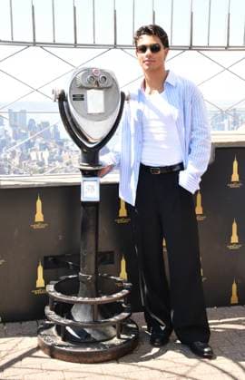 NEW YORK, NY - AUGUST 19: Malachi Barton at the Empire State Building to celebrate the release of Disney™s Camp Rock 3. on August 19, 2026 in New York City. Copyright: xMediaPunchx